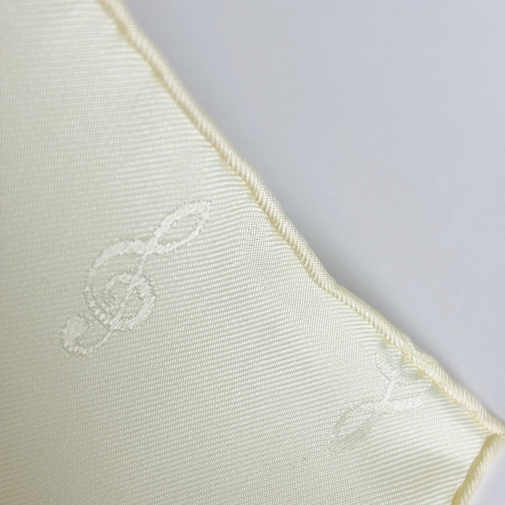 HERMES Cream Silk Scarf - Picture 3 of 4